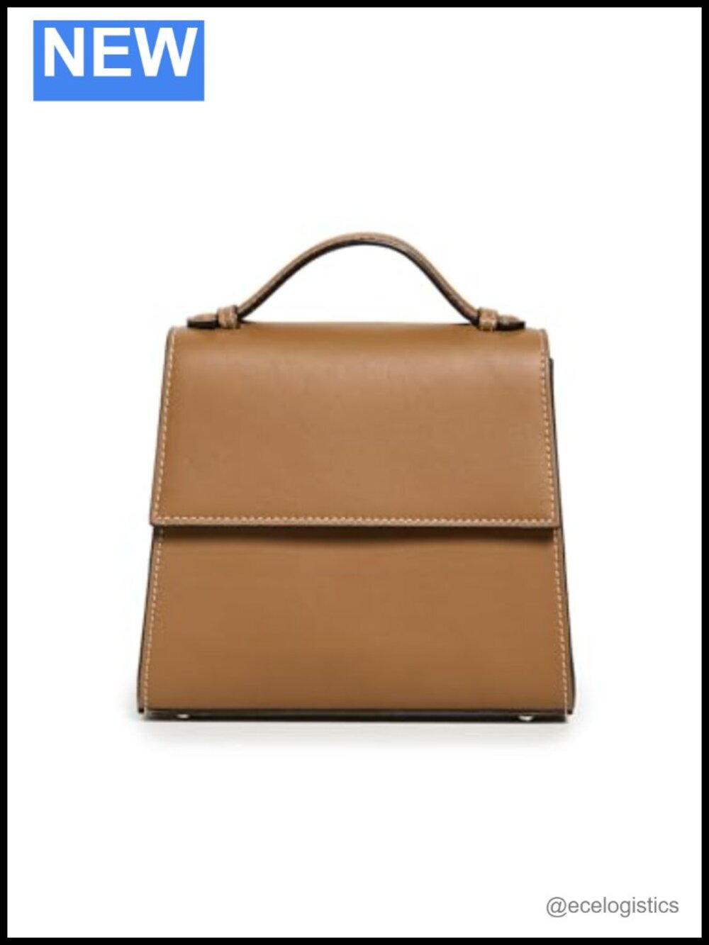 Nappa Leather Structured Top Handle Satchel with Optional Strap